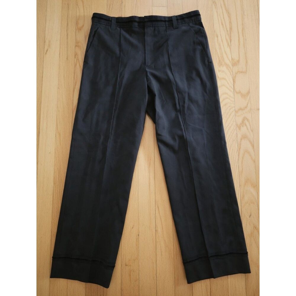 Marc Jacobs Designer Trousers Pants Black Cropped Tuxedo Trim Sz 10 Retail $495 - Picture 3 of 15